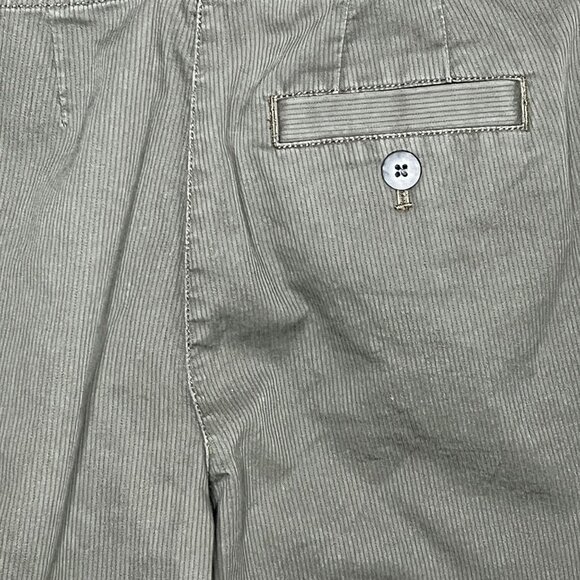 J Jill Petite 10P Olive Green Cropped Wide Leg Cotton Chino Pants - Picture 11 of 12